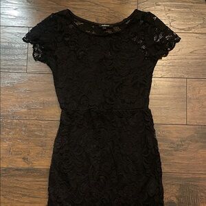 Charlotte Russe Black Lace Mini Dress